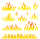 Flames Set PNG Clipart Picture