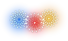 Blue Red Yellow Fireworks PNG Clipart