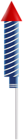 Firework Rocket Blue Red PNG Clipart
