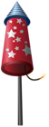 Red Firework Rocket PNG Transparent Clipart