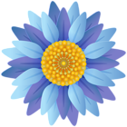 Beautiful Blue Flower PNG Transparent Clip Art