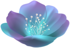 Blue Beautiful Flower PNG Transparent Clipart