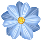 Blue Flower Decoration Clipart Image