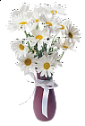 Daisies Transparent Vase Bouquet