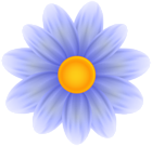 Deco Blue Flower PNG Transparent Clipart