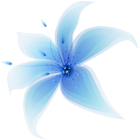 Decorative Blue Flower PNG Clip Art Image