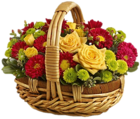 Large Transparent Flower Basket Clipart