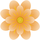 Orange Flower PNG Decorative Clipart