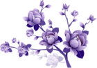 Painted Transparent Large Purple Flower Clipsrt