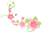 Pink Floral Decoration PNG Clip-Art Image