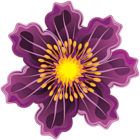 Purple Flower PNG Transparent Clip Art Image