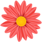 Red Daisy PNG Clip Art Image