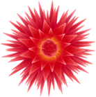 Red Flower Deco PNG Clip Art Image