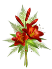 Red Flower Decoration Transparent Clipart