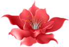 Red Flower Transparent Clip Art Image