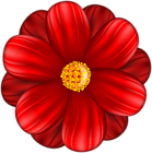 Red PNG Flower Decorative Clipart