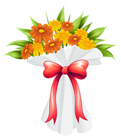 Red and Orange Flowers Bouquet PNG Image