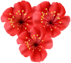 Tropical Flowers Heart PNG Clip Art Image