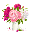 Vase with Peonies Clipart