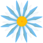 White Blue Flower PNG Transparent Clipart