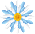 White Blue Flower Transparent PNG Clipart
