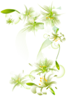 White Flowers Element Free Transparent Clipart