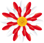 White Red Flower Transparent PNG Clipart