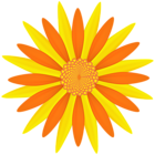 Yellow Orange Flower PNG Transparent Clipart