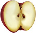 Apple Half Red PNG Transparent Clipart