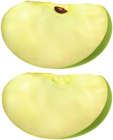 Green Apple Slices PNG Clipart