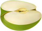 Half Apple Green PNG Clipart