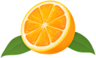 Half Orange Transparent Clip Art Image