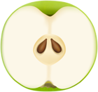 Half Peace Green Apple PNG Clipart