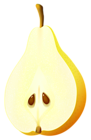 Half Pear PNG Vector Clipart Image
