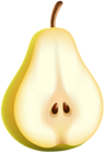 Half Pear Transparent PNG Clip Art Image