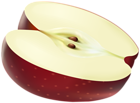 Half Red Apple Transparent Clip Art Image