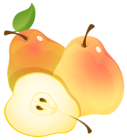 Large Painted Pears PNG Clipart