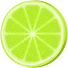 Round Lime Slice PNG Clipart