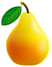 Yellow Pear PNG Vector Clipart Image