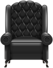 Black Armchair Transparent PNG Clip Art Image