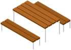 Picnic Table and Bench Transparent Clip Art Image
