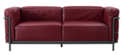 Red Leather Lobby Couch PNG Picture