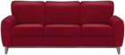Red Sofa Transparent Clipart
