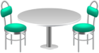 Table with Chairs Transparent PNG Clip Art
