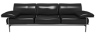 Transparent Black Couch PNG Clipart
