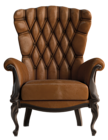 Transparent Brown Leather Chair PNG Clipart