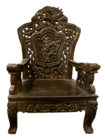 Transparent Carved Wooden Chair PNG Picture