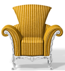 Transparent Gold Chair PNG Clipart