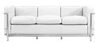 White Leather Lobby Couch PNG Picture