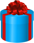 Blue Round Gift Box PNG Clipart